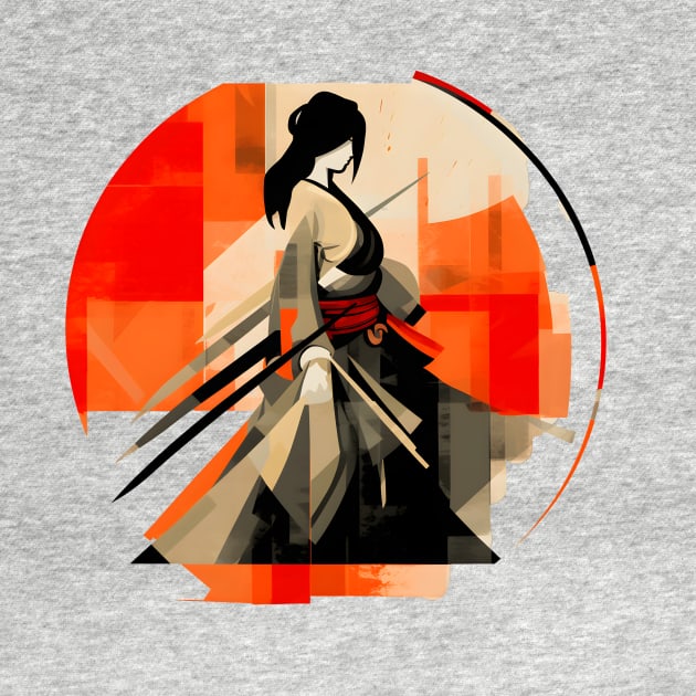 Minimalistic Female Samurai by UKnowWhoSaid